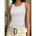 thumbnail image 1 of Crew Neck Tank Tops for Women Stretch Camisole Shirts, 1 of 5