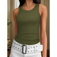 thumbnail image 1 of Crew Neck Tank Tops for Women Stretch Camisole Shirts, 1 of 5