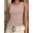 thumbnail image 1 of Crew Neck Tank Tops for Women Stretch Camisole Shirts, 1 of 5