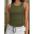 thumbnail image 1 of Crew Neck Tank Tops for Women Stretch Camisole Shirts, 1 of 5