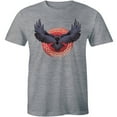thumbnail image 1 of Crew Neck Vintage American Bald Eagle Nature Patriot Short Design Men's T-Shirt, 1 of 4