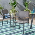 thumbnail image 1 of Crew Outdoor Mesh Dining Chairs with Aluminum Frame, Set of 2, Gray, Gray, 1 of 7