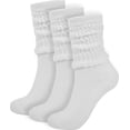 thumbnail image 1 of Crew Slouch Socks Women - Retro Scrunch Short Sock - Soft Solid Ankle Socks Size 5-11, 1 of 6