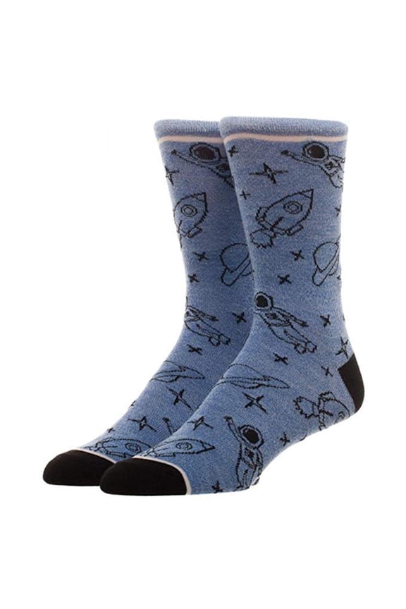 Crew Sock - Blue Space - Astronauts Rocketship New cr6b1hgen