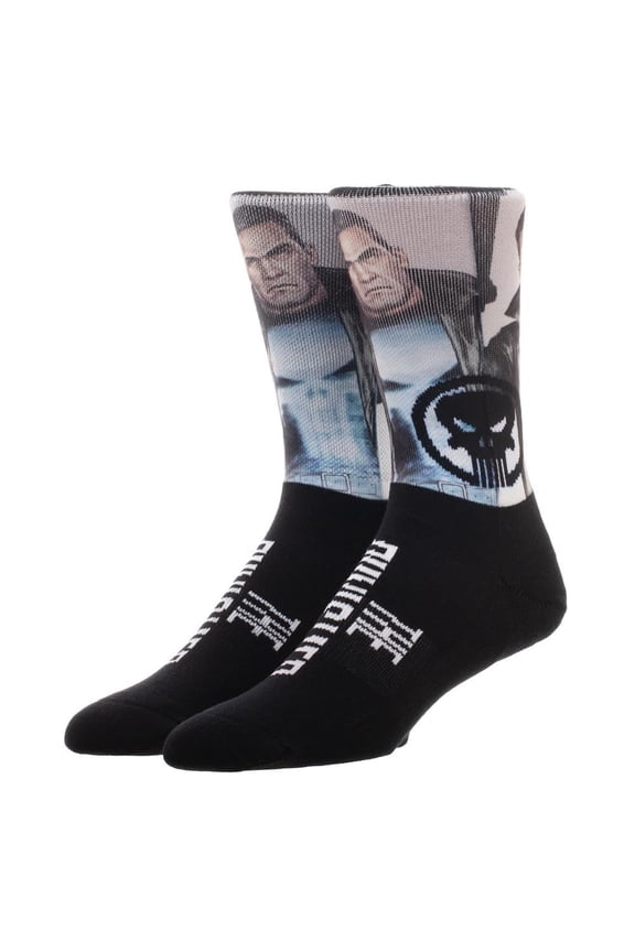 Crew Sock - Punisher - Sublimated Over Knit New Licensed cq6j30mkn