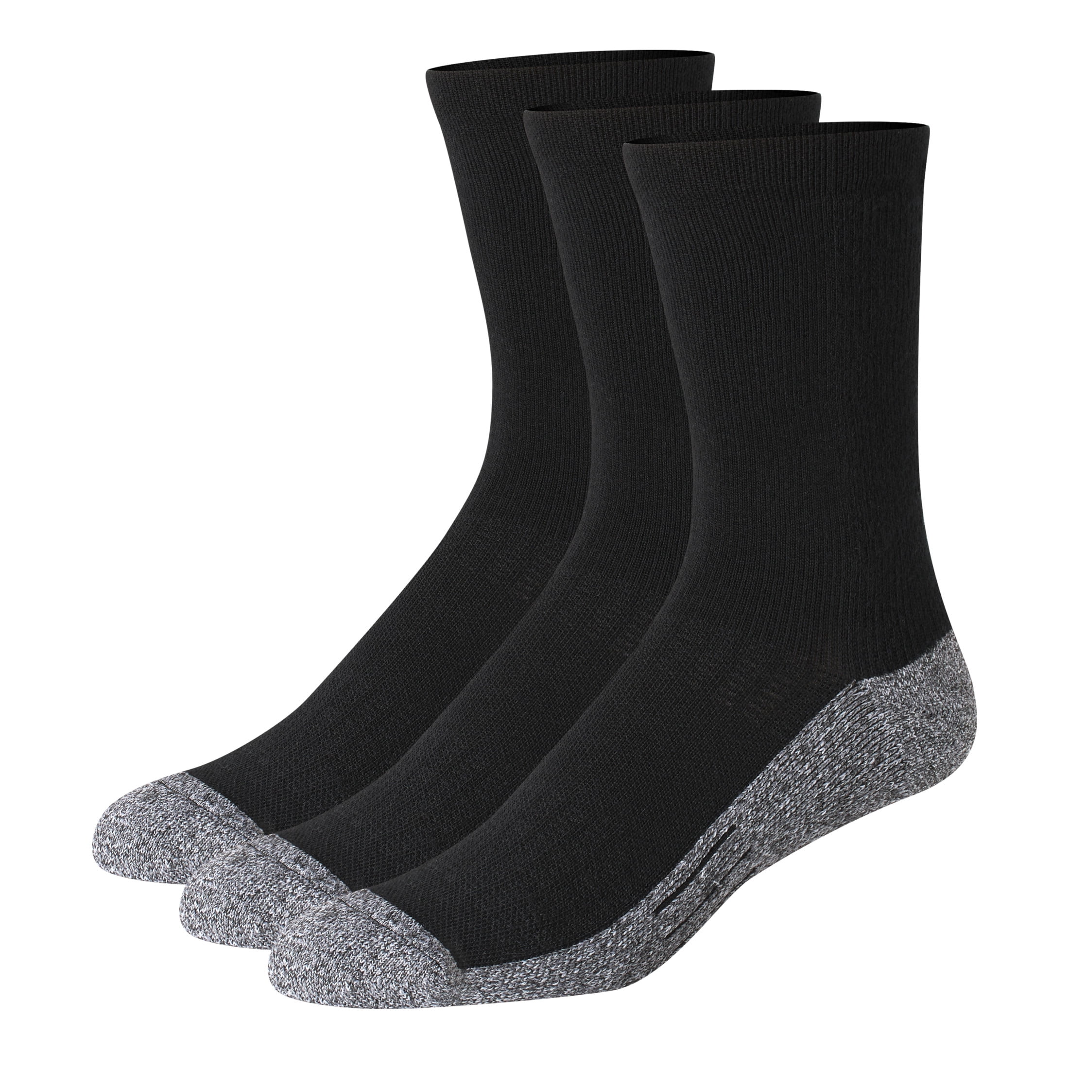 HANES Crew Socks, 3 Pairs, Comfort Fit, Moisture-Wicking, Memory Cushion, Odor Protection