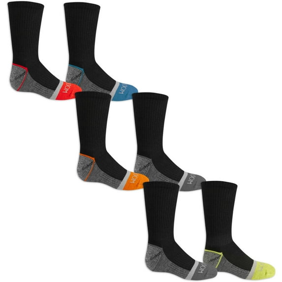 Crew Socks, 6 Pairs (Big Boys)