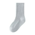 thumbnail image 1 of Crew Socks Girls Children's Socks Boys Middle Tube Socks Solid Color Socks Ruffle Socks Children Gray XL, 1 of 2