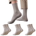 thumbnail image 1 of LDU Men's Crew Socks with Non-Slip Sole, Solid Color Cotton Athletic Socks with Moisture-Wicking for Sports & Daily Use, 3 Pairs, 1 of 6