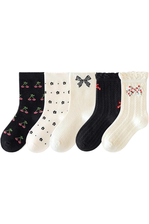 Crew Socks Sweet Seamless Princess Dress Socks 5 Pairs Spring Fall