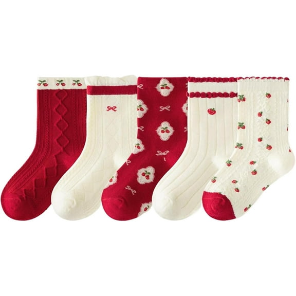 Crew Socks Sweet Seamless Princess Dress Socks 5 Pairs Spring Fall