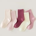 thumbnail image 1 of Crew Socks for Boys & Girls 5 Pack 1-15 Years Teens Kids Cotton Breathable Solid Color Multipack School Uniform Workout Ankle Sock, 1 of 3
