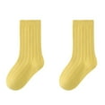 thumbnail image 1 of Crew Socks for Boys & Girls Breathable Stretchy Casual Solid Color Ribbed Quarter Boot Sock Size 3-12 Toddlers Kids Summer, 1 of 2
