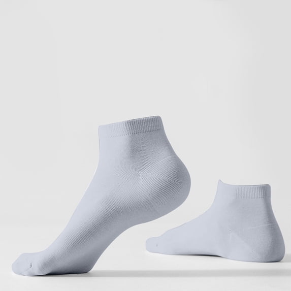 Crew Socks for Men Low-Cut Lightweight Casual Solid Color Breathable Everyday Athletic Workout Work Ankle Sock