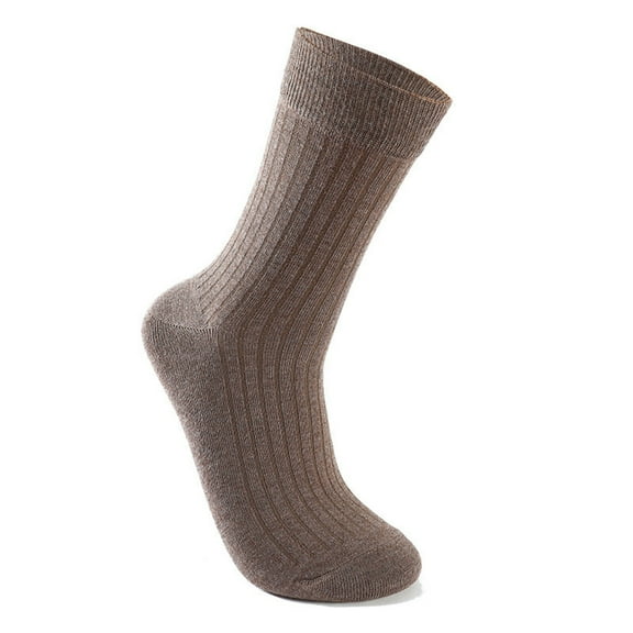 Crew Socks for Men & Women – Classic Rib, Thick Wool Socks for Hiking, Work, Ski Coffee Free
