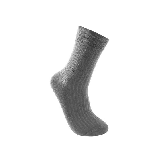 Crew Socks for Men & Women – Classic Rib, Thick Wool Socks for Hiking, Work, Ski Gray Free