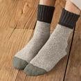 thumbnail image 1 of Crew Socks for Mens & Womens Wool Knitted Unisex Couples Casual Color-Block Comfort Loungewear Short Boot Sock, 1 of 3