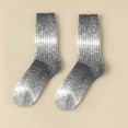 thumbnail image 1 of Crew Socks for Women Athletic New Women's Thick Warm Wool Socks Floor Sleep Socks Mid-Tube Socks Style B-14 Gray One Size, 1 of 4