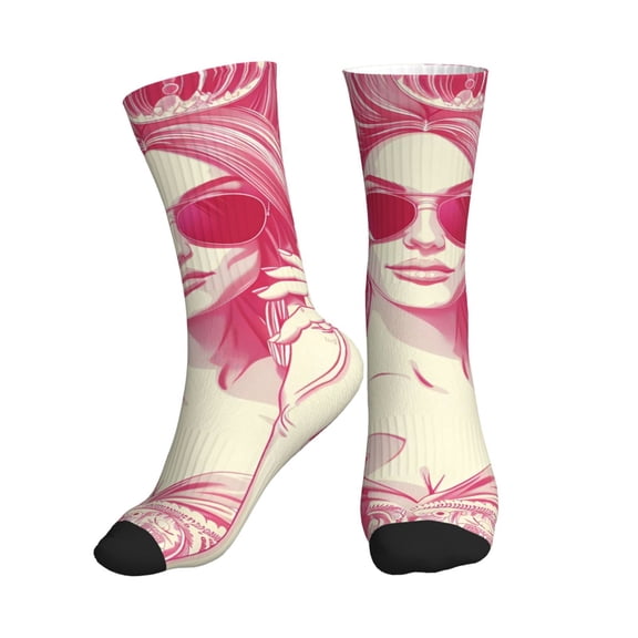 Crew Socks for Women Men Athletic - Ace Of Diamonds Lady Soft Comfort Breathable Mid-Calf Sole Running Socks Womens Men