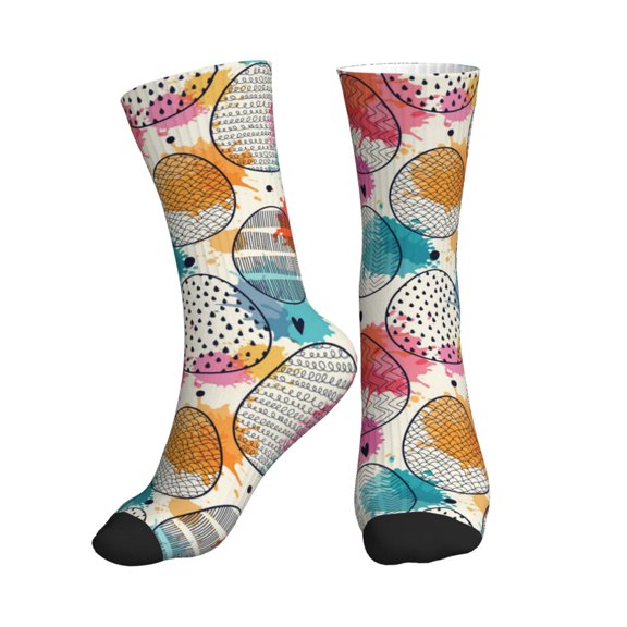 Crew Socks for Women Men Athletic - Easter Egg A Soft Comfort Breathable Mid-Calf Sole Running Socks Womens Men