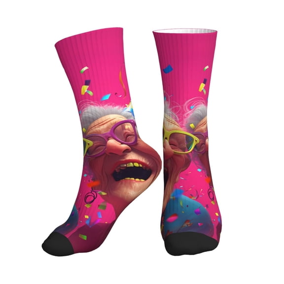 Crew Socks for Women Men Athletic - Happy Birthday No.102 Soft Comfort Breathable Mid-Calf Sole Running Socks Womens Men