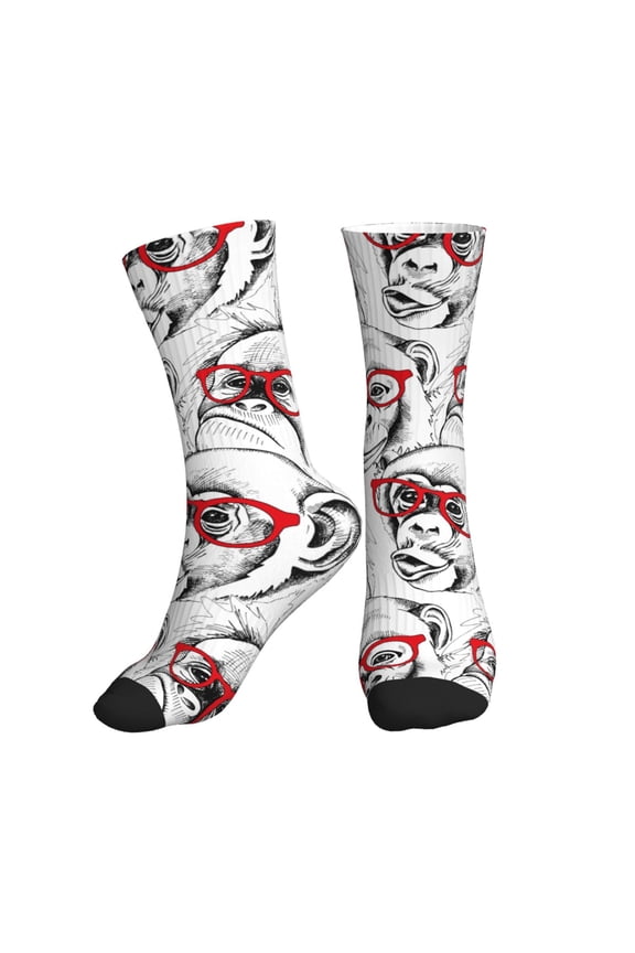 Crew Socks for Women Men Athletic - Monkey Soft Comfort Breathable Mid-Calf Sole Running Socks Womens Men