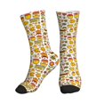 thumbnail image 1 of Crew Socks for Women Men, Bees And Honey 1  Moisture Running Athletic Football Striped Socks Cushion Tube Socks, 1 of 7