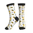 thumbnail image 1 of Crew Socks for Women Men, Bees And Rainbows  Moisture Running Athletic Football Striped Socks Cushion Tube Socks, 1 of 7
