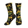 thumbnail image 1 of Crew Socks for Women Men, Bees and Sunflowers  Moisture Running Athletic Football Striped Socks Cushion Tube Socks, 1 of 7