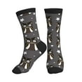 Crew Socks for Women Men Black White Owl Stars Athletic Running Socks