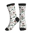 thumbnail image 1 of Crew Socks for Women Men, Camping Caravan 2  Moisture Running Athletic Football Striped Socks Cushion Tube Socks, 1 of 7