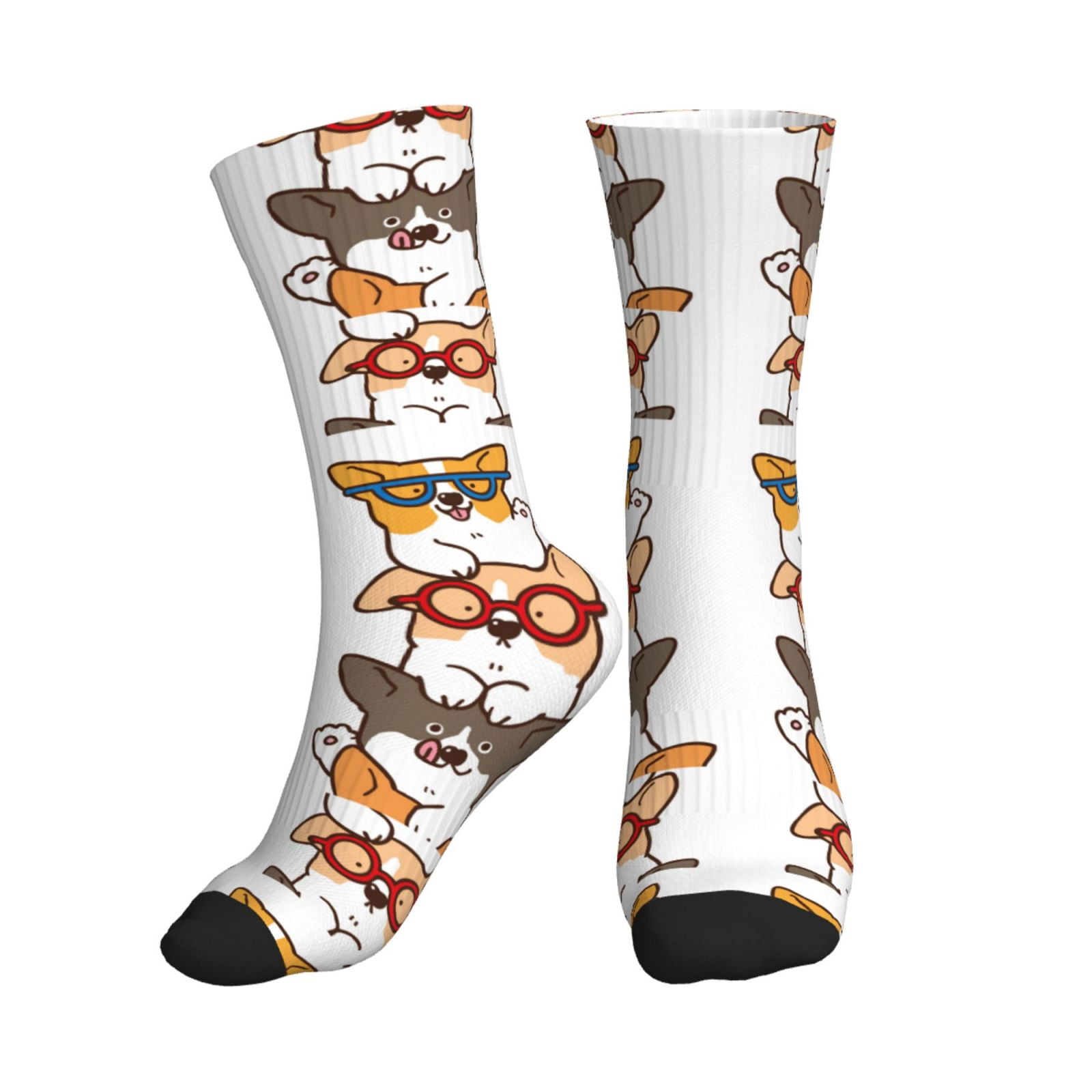 Crew Socks for Women Men, Dog2 Soft Moisture Soft Running