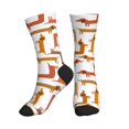 Crew Socks for Women Men, Dachshund Dog Puppy No.1063 Womens Mens Socks