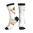 thumbnail image 1 of Crew Socks for Women Men, Gnomes Honey Bee  Moisture Running Athletic Football Striped Socks Cushion Tube Socks, 1 of 7