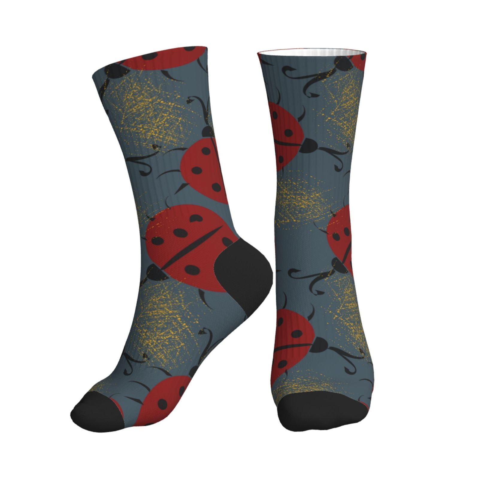 Crew Socks for Women Men, Ladybug Womens Mens Socks, Running Socks Hiking Socks Athletic Long
