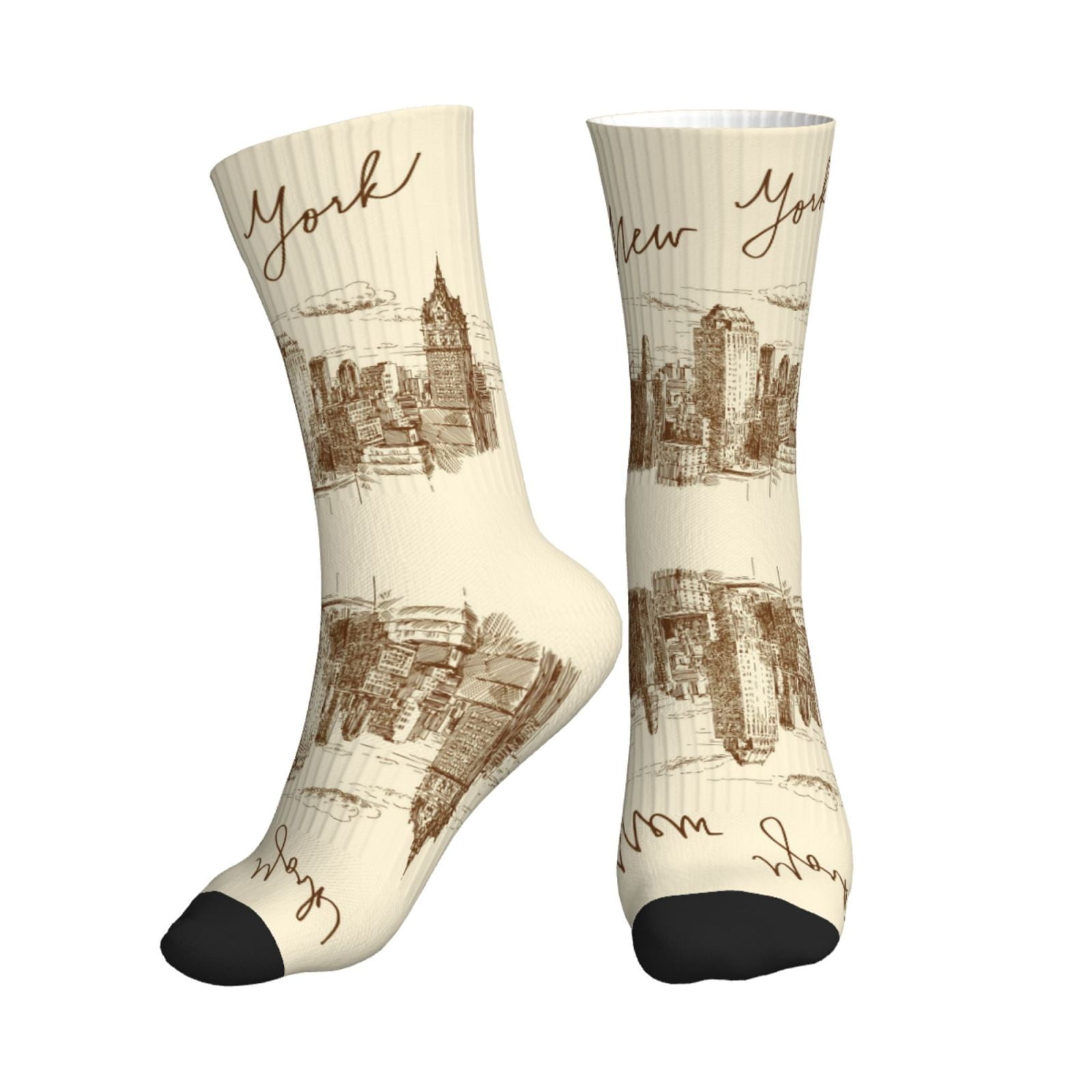 Crew Socks for Women Men, New York Soft Moisture Soft Running Athletic