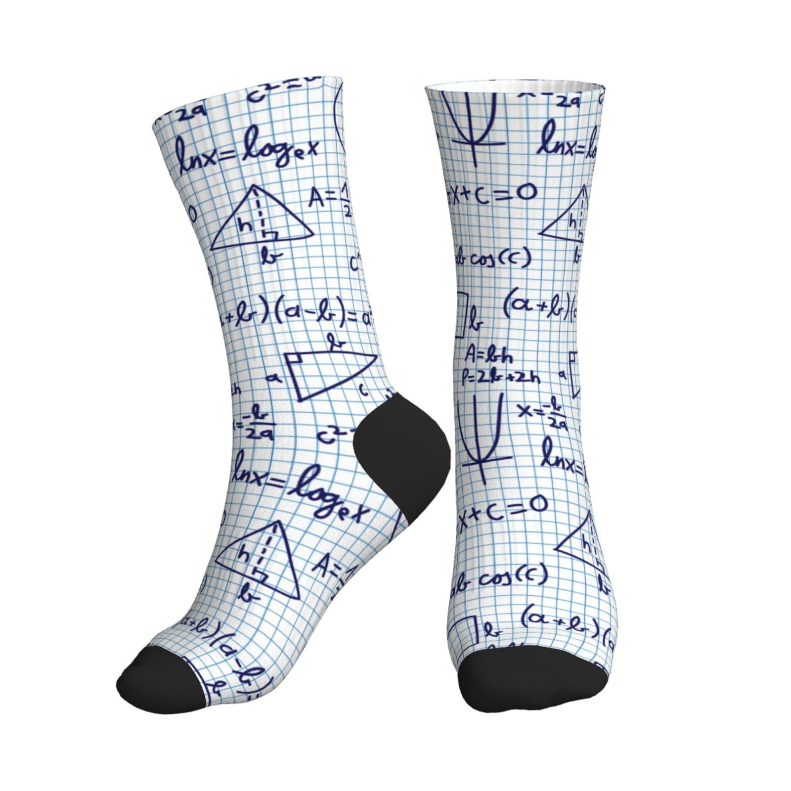 Crew Socks for Women Men - Tasteful Math equation Athletic Running ...