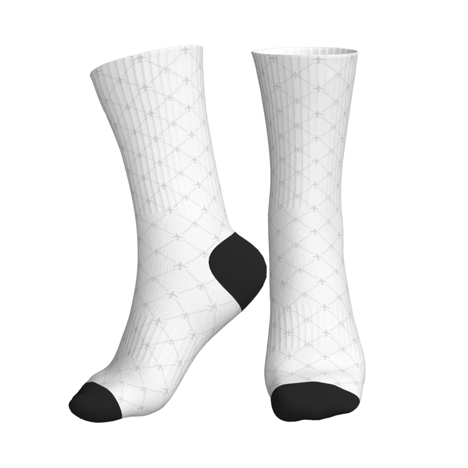 Crew Socks for Women Men, Travel Around The World Airplane Comfort