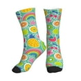 Crew Socks for Women Men, colorful fruit rainbow Soft Moisture Soft