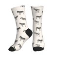 Crew Socks for Women Men, cute zebra Khaki Soft Moisture Soft Running
