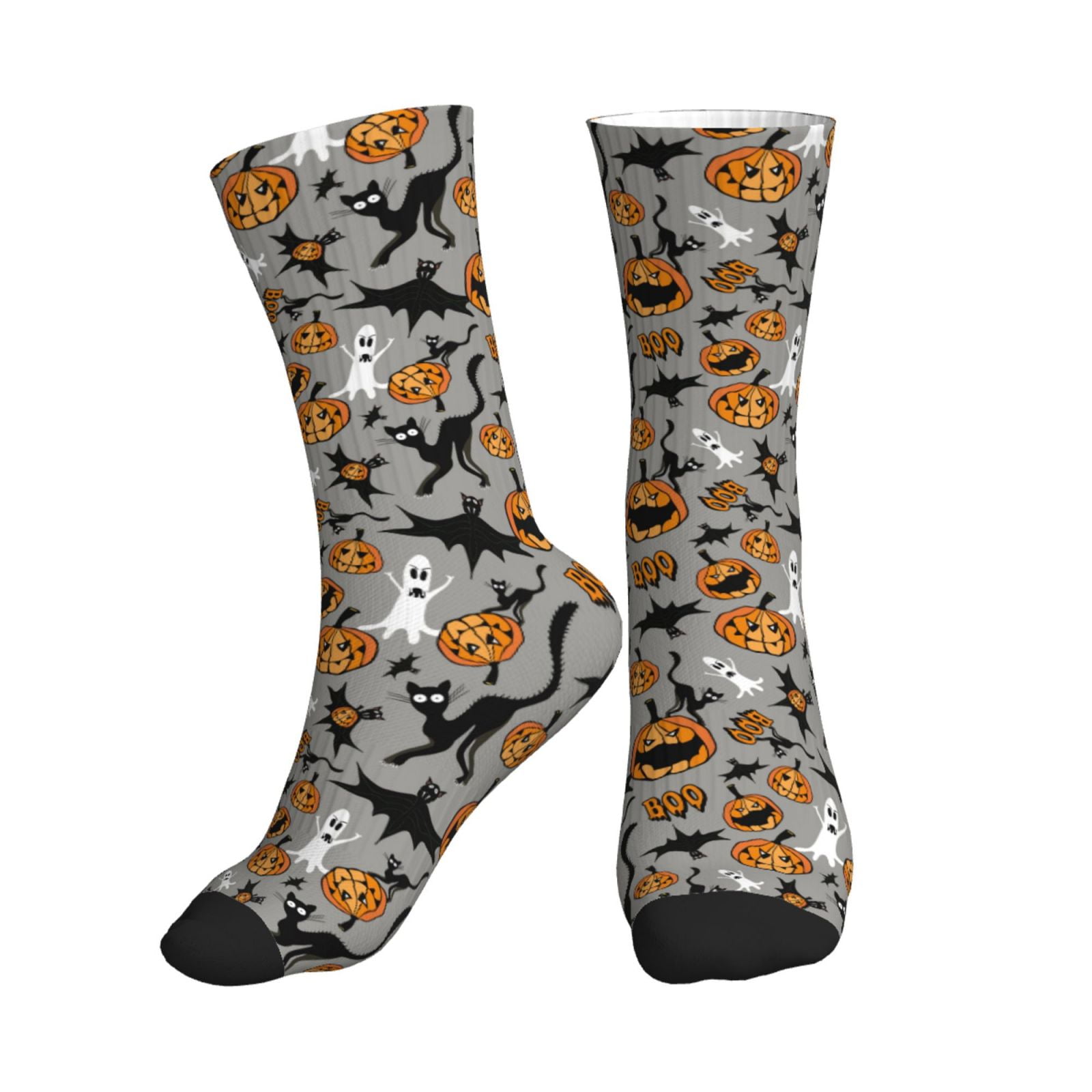 Crew Socks for Women Men, pumpkins elements halloween Moisture Running