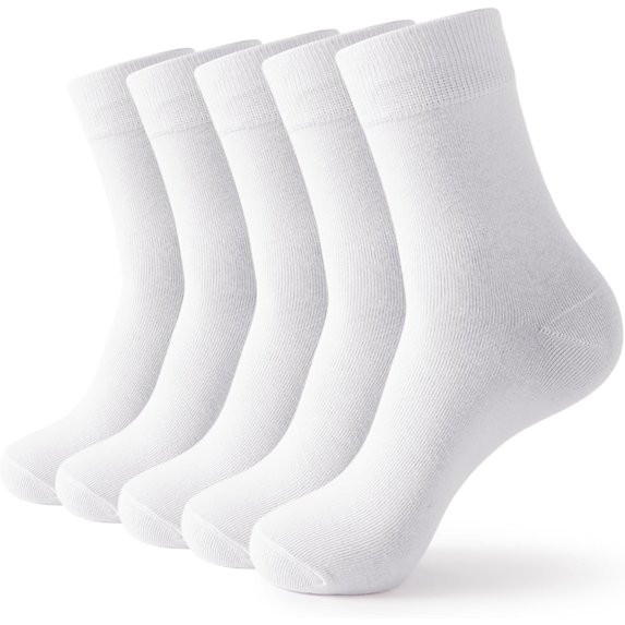 Crew Socks for Women, Thin Cotton Casual Soft Aesthetic Womens Socks 5 Pairs