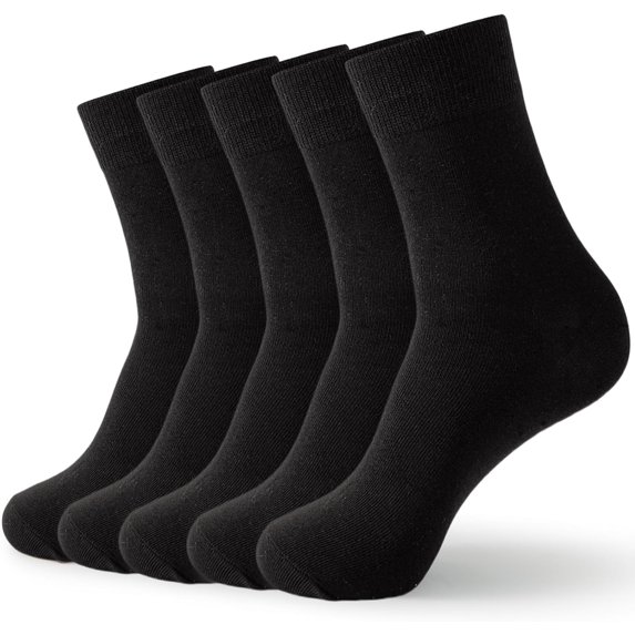 Crew Socks for Women, Thin Cotton Casual Soft Aesthetic Womens Socks 5 Pairs
