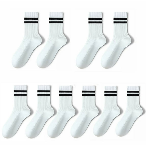 Crew Socks for Women, Thin Cotton Socks Womens Casual Soft Aesthetic Socks 5 Pairs