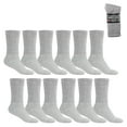 thumbnail image 1 of Crew Style, Gray Diabetic Socks, MEN Size 13-15, 1 dozen Pairs, 1 of 7
