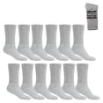 thumbnail image 1 of Crew Style, Gray Diabetic Socks, MEN Size 9-11, 1 dozen Pairs, 1 of 7