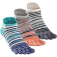 thumbnail image 1 of Crew Toe Sock, Cotton Ankle Sock & Stocking, Arch Support, Running Five-Toe Design(3&6pairs), 1 of 5