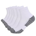 thumbnail image 1 of Crew Training Socks Men 6 Pack Men's and Women's Athletic Socks Cycling Crew Socks Breathable Cushioned Workout Quarter Socks White XL, 1 of 2