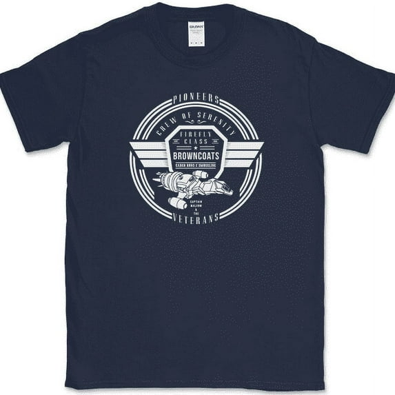 Crew of the Serenity T-Shirt Sci Fi FireFly TV Show Space Graphic Tee - Navy, 3XL