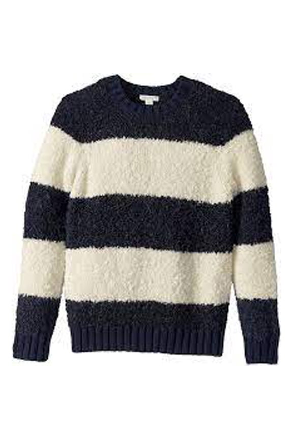 By J.Crew Boy's Sweater, Navy/Ivory Stripe, 3 Toddler